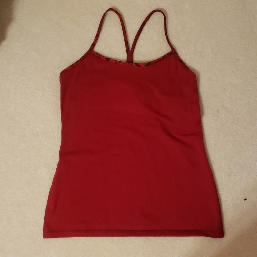 Lululemon Power Y Size 12 Red and Snake